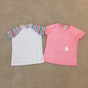 2 swim old navy girl rash guard size 10/12
